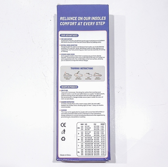 TYMTEEC Extra Support Professional Advanced Insoles Small US Shoe M7½-8½ / W8-9½ - Picture 3 of 11